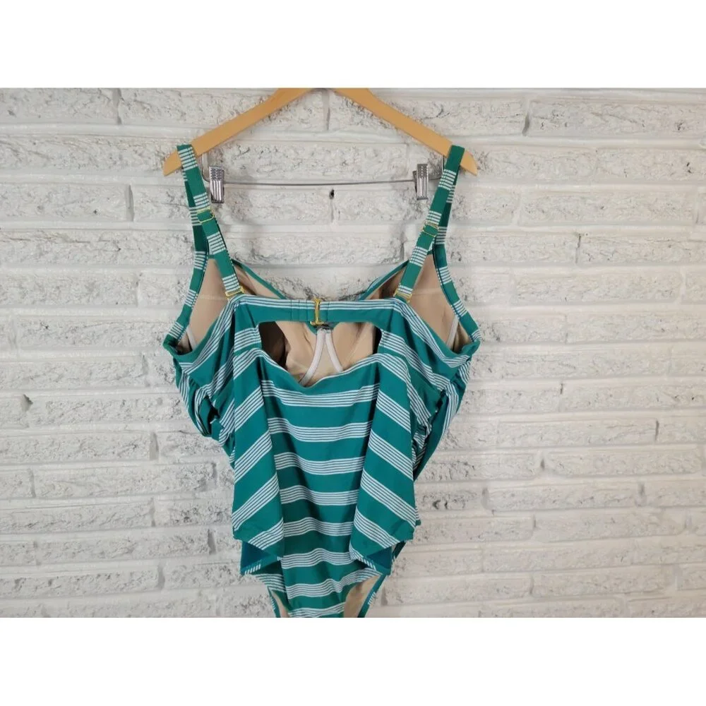 Terra Sky Women Swimsuit 4X 28W 30W Plus One Piece Bra Clip Back STR50XE